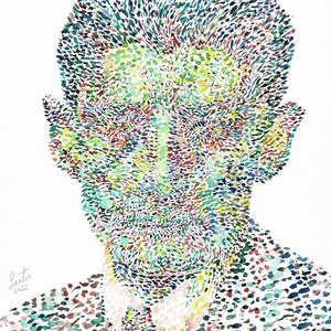 FRANZ KAFKA Aquarell Porträt - POSTER - verschiedene Größen erhältlich - Druck-Malerei