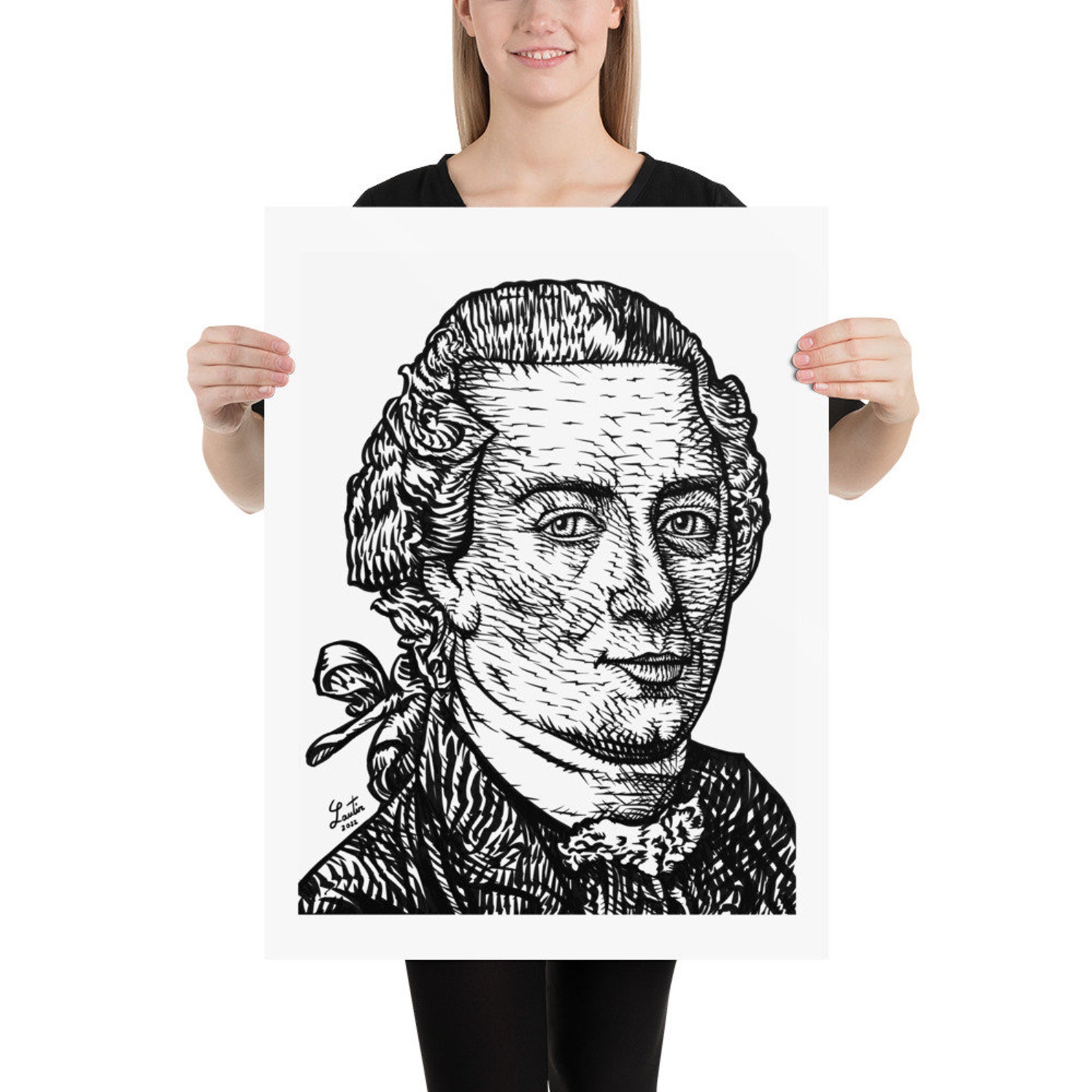 IMMANUEL KANT Ink Portrait - POSTER - Various Sizes Available! Art ...