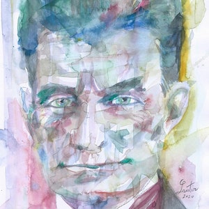 JOHN BROWN watercolor portrait - POSTER - various sizes! art print