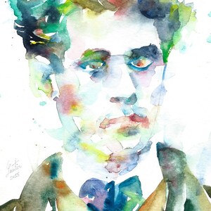 COMTE DE LAUTREAMONT watercolor portrait - poster - various sizes! art print