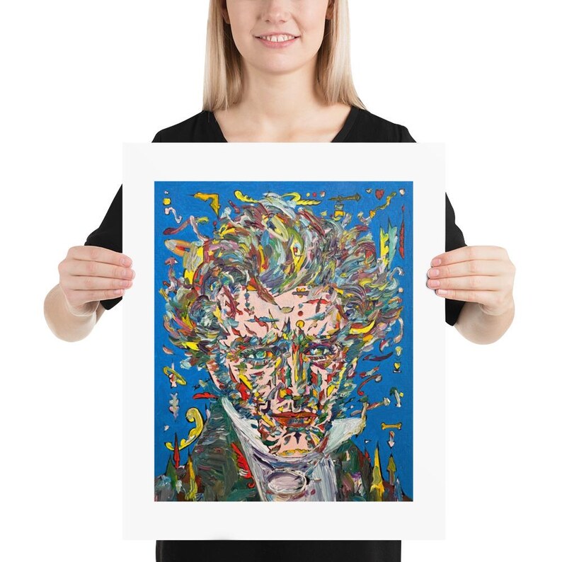 SOREN KIERKEGAARD oil portrait - POSTER - various sizes available! art print philosopher painting philosophy