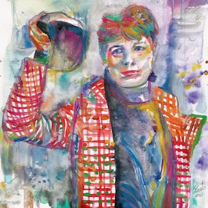 NELLIE BLY watercolor portrait - POSTER - various sizes available! art print painting elizabeth cochran investigative journalism journalist