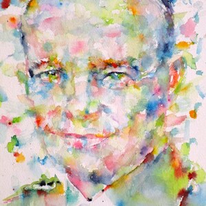 DWIGHT D. EISENHOWER watercolor portrait - POSTER - various sizes! art print painting american usa united states president general
