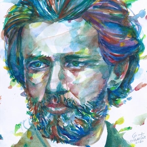 PYOTR ILYICH TCHAIKOVSKY watercolor portrait  - Poster - various sizes ! art print