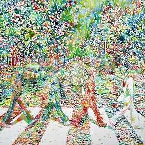 THE BEATLES Abbey Road - watercolor painting - POSTER - print - various sizes available!