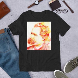 UNISEX t-shirt - FRIEDRICH NIETZSCHE watercolor portrait - tshirt cloth clothing dress t shirt suit apparel art print painting zarathustra