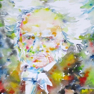 ARTHUR SCHOPENHAUER watercolor portrait - POSTER - various sizes available! art print