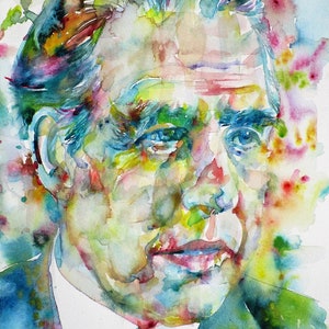 NIELS BOHR watercolor portrait - poster - various sizes available!