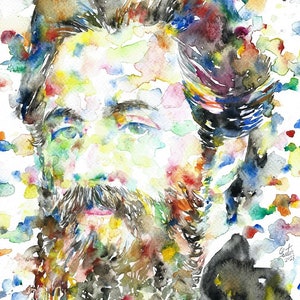HERMAN MELVILLE watercolor portrait - POSTER - various sizes available!