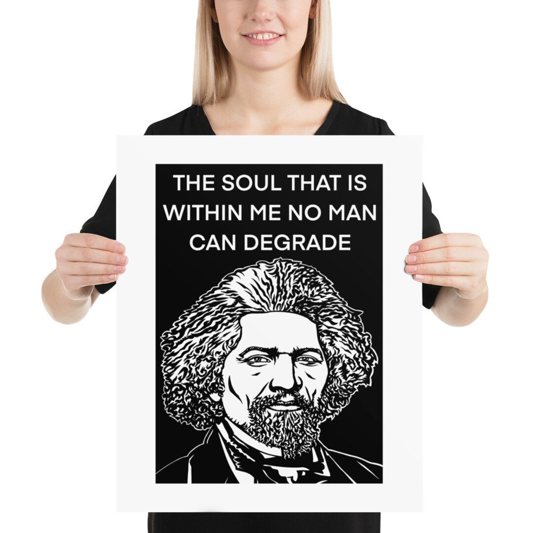 FREDERICK DOUGLASS Quote .2 - POSTER - Ink Portrait - Various Sizes ...