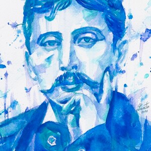 MARCEL PROUST watercolor portrait - POSTER - various sizes