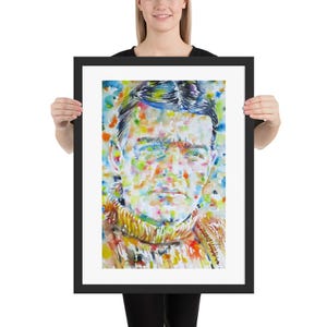 Retrato en acuarela de SHACKLETON - Póster enmarcado - ¡Varios tamaños! Impresión artística, pintura, ilustración, explorador antártico, exploración del Polo Sur.