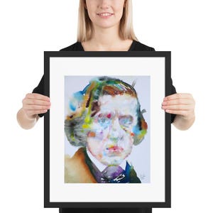 FREDERIC CHOPIN watercolor portrait - Framed POSTER - various sizes! art print classical musician composer pianist piano music work
