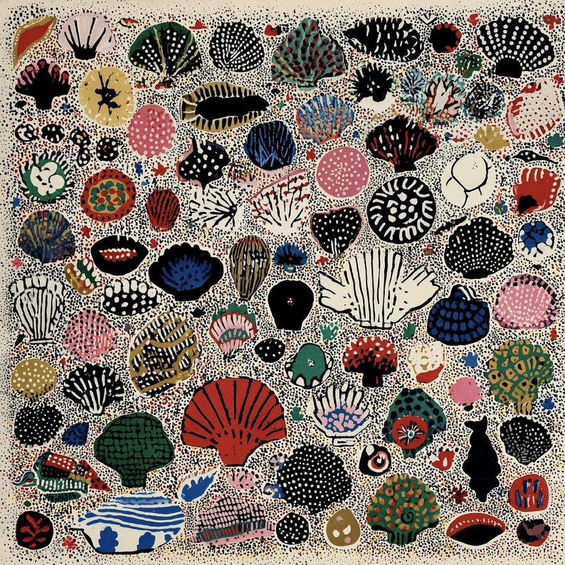 Seashells Print – Colorful Sea Life Illustration (digital Download) - Etsy