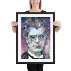 GUSTAV MAHLER watercolor portrait - FRAMED poster - various sizes! art print painting illustration drawing composer classical musician music