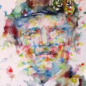 BERNARD MONTGOMERY Aquarell Portrait - POSTER - verschiedene Größen ! Kunstdruck