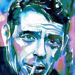 JACQUES BREL watercolor portrait - POSTER - various sizes! art print