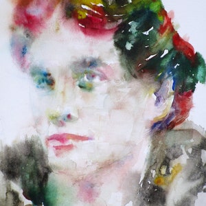 LOU Andreas SALOME watercolor portrait - POSTER - various sizes available! art print writer author face writing lou andreas von