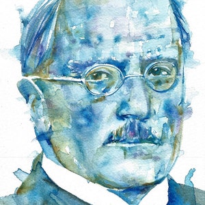 CARL JUNG watercolor portrait - POSTER - various sizes available! art print gustav