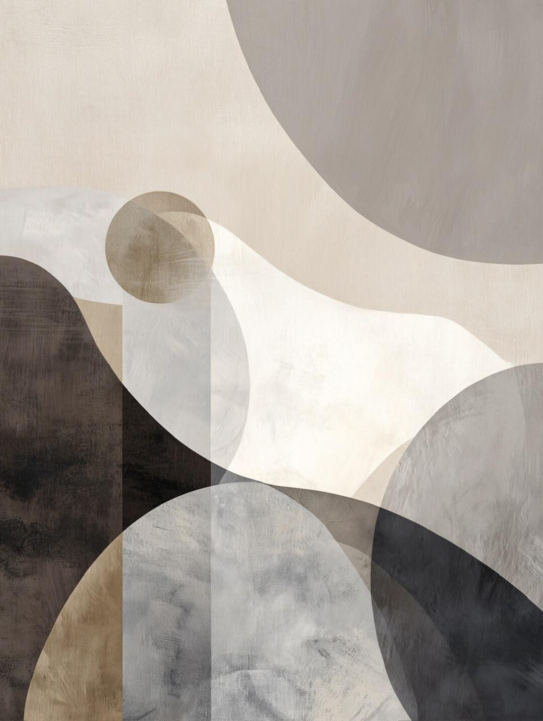 Geometric Boho Abstract Composition , Posters, Poster Print, Wall Art ...