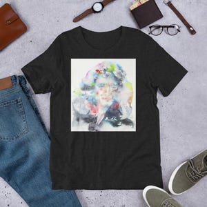 UNISEX t-shirt - ISAAC NEWTON watercolor portrait - tshirt cloth clothing dress t shirt suit apparel art print painting scientist science