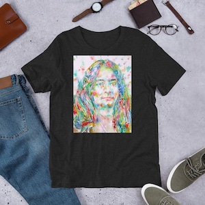 UNISEX t-shirt - PARAMAHANSA YOGANANDA watercolor portrait - tshirt cloth clothing dress t shirt suit apparel art print painting guru yoga