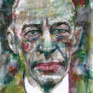 SERGEI RACHMANINOFF watercolor portrait poster various sizes art print image 1