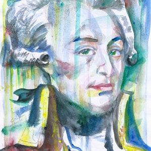 LAFAYETTE watercolor portrait - POSTER - various sizes! art print marquis de Lafayette