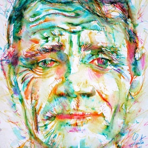 CHET BAKER watercolor and ink portrait - POSTER - various available sizes! art print painting