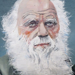 CHARLES DARWIN oil portrait - POSTER - various sizes available! art print