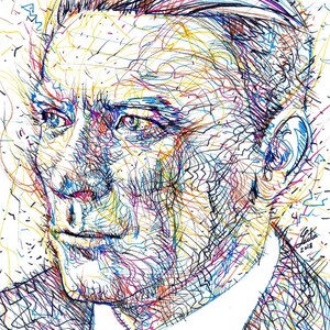 MIKHAIL BULGAKOV ink portrait - POSTER - various sizes! art print