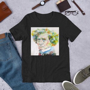 UNISEX t-shirt - HECTOR BERLIOZ watercolor portrait - tshirt cloth clothing dress shirt suit apparel art print painting composer classical