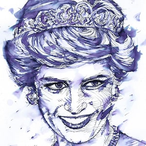 Limited Edition Princess Diana Portrait 513 of 2000 Produced