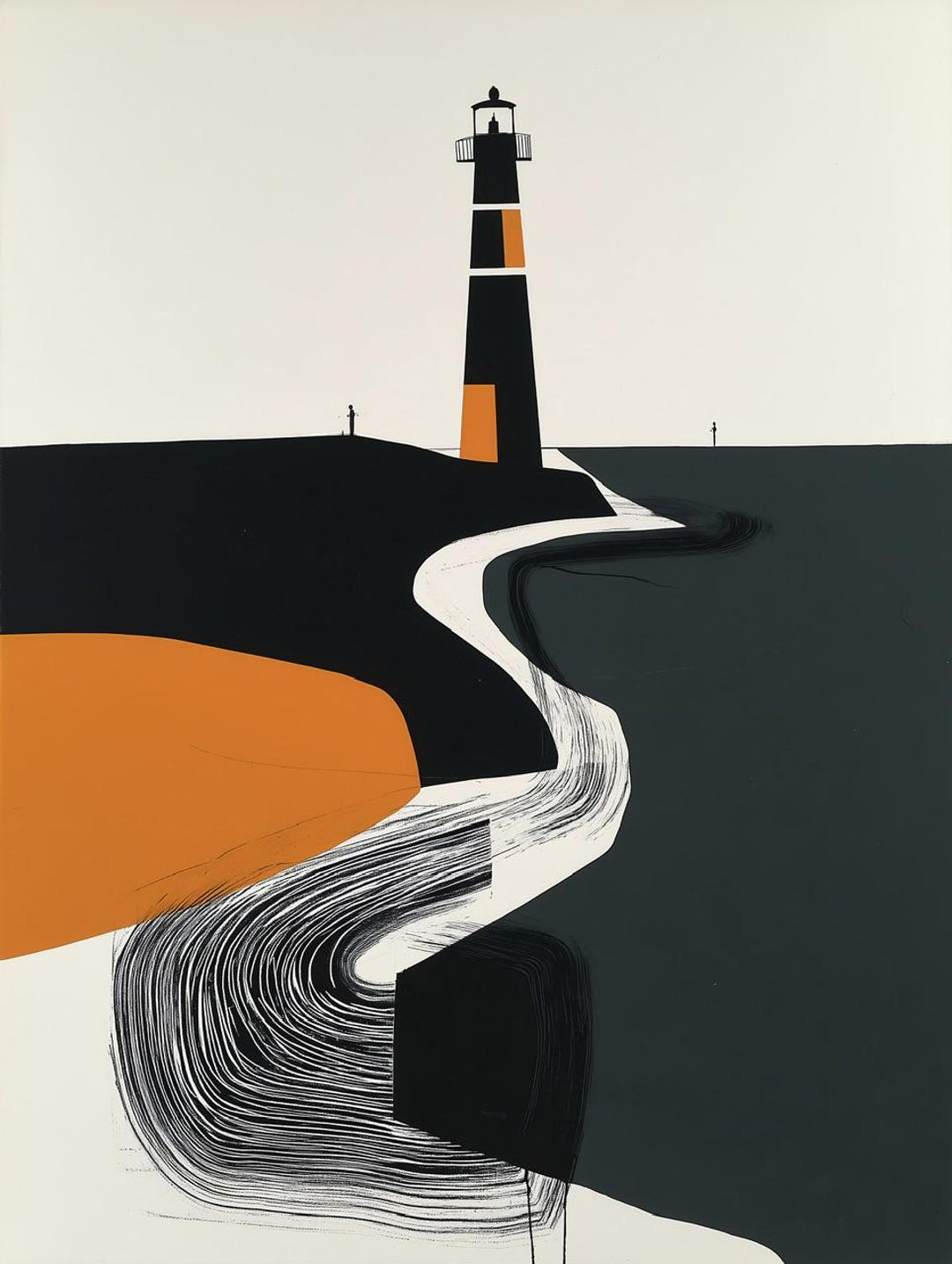 Abstract Lighthouse Scene , Poster Print, Posters, Wall Art Decor ...