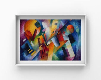 抽象肖像表現主義者、男性の抽象肖像、オリジナル絵画、抽象画の
