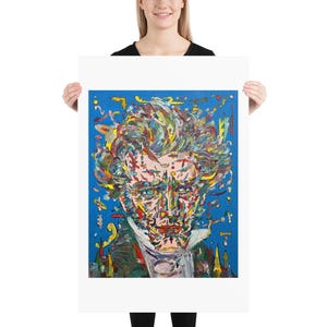 SOREN KIERKEGAARD oil portrait - POSTER - various sizes available! art print philosopher painting philosophy