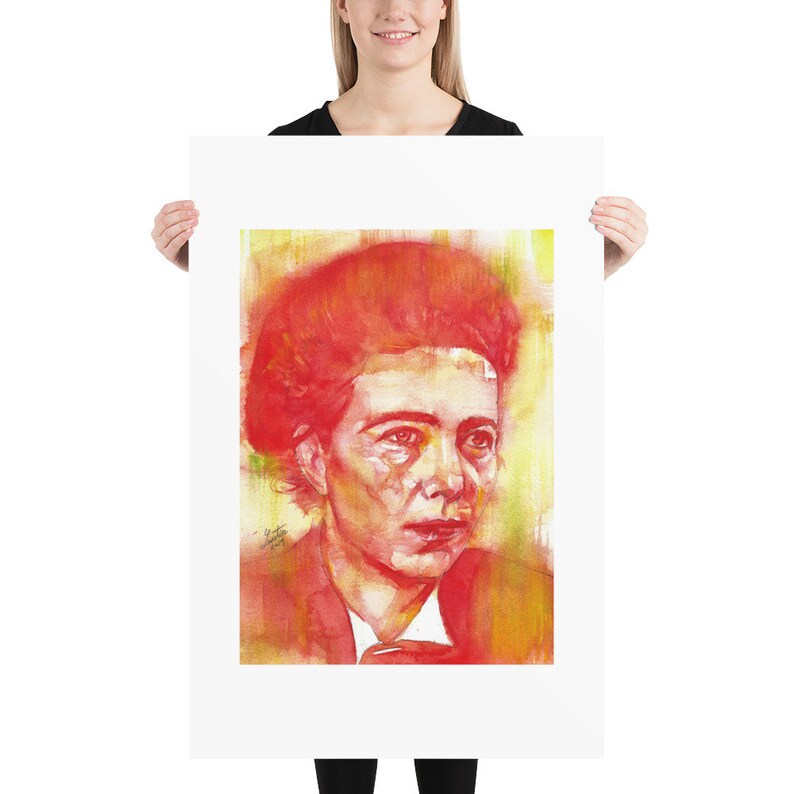 SIMONE DE BEAUVOIR watercolor portrait poster various Etsy