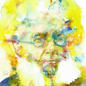 HENRIK IBSEN watercolor portrait - POSTER - various sizes available! art print