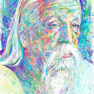 SRI AUROBINDO pencil portrait - POSTER - various sizes! art print auroville