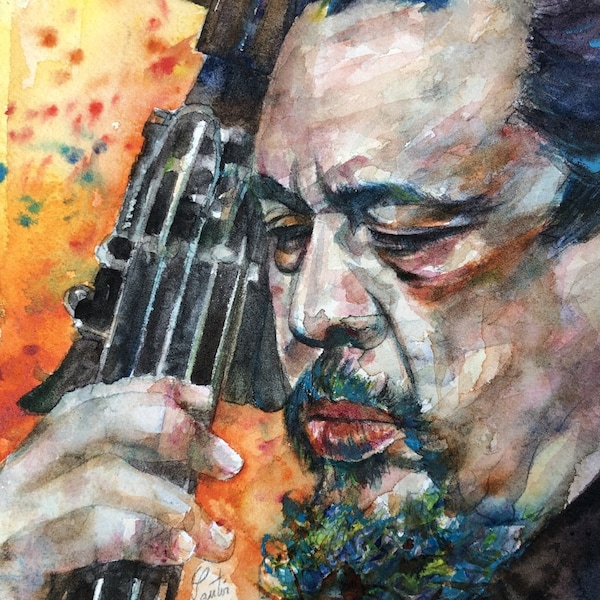 CHARLES MINGUS watercolor portrait - POSTER - various sizes available! art print musician free jazz jazzist double bass music bebop pianist