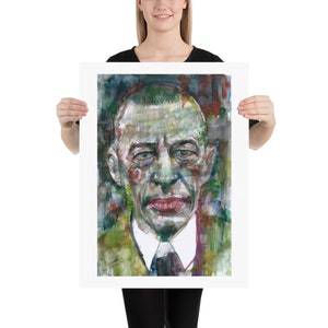 SERGEI RACHMANINOFF watercolor portrait poster various sizes art print image 6