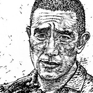 YUKIO MISHIMA retrato de tinta - POSTER - varios tamaños! arte imprimir samurai