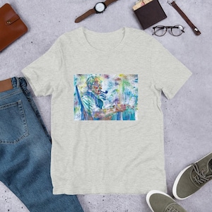 UNISEX t-shirt - CARL JUNG watercolor portrait - tshirt t shirt t-shirts apparel shirts suit dress psychology psyche i ching iching yijing