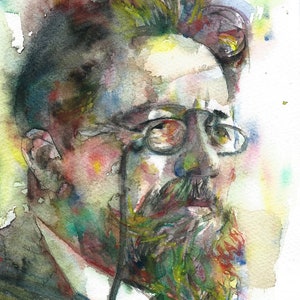 ANTON CHEKHOV watercolor portrait - POSTER - various sizes available! art print