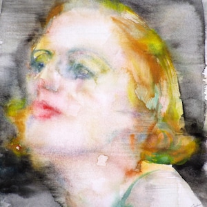 TAMARA DE LEMPICKA watercolor portrait - poster - various sizes! print painting painter art deco