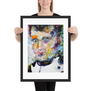 NAPOLEON oil portrait - FRAMED poster -various sizes! art print painting Bonaparte napoleone buonaparte drawing france emperor french