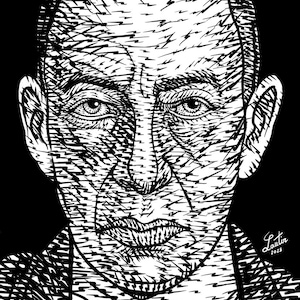 Ritratto a inchiostro SERGEI RACHMANINOFF - POSTER - varie dimensioni disponibili! stampa disegno arte compositore pianoforte pianista rakhmaninov musica classica