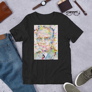 UNISEX t-shirt - DWIGHT D. EISENHOWER watercolor portrait - tshirt cloth clothing dress t shirt suit apparel art print painting president