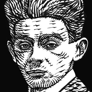 EGON SCHIELE ink portrait - POSTER - various sizes available! art sprint