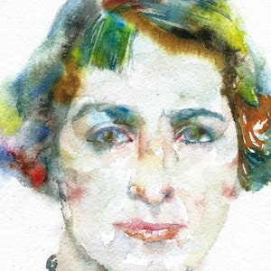 VERA BRITTAIN watercolor portrait - POSTER - various sizes available! art print